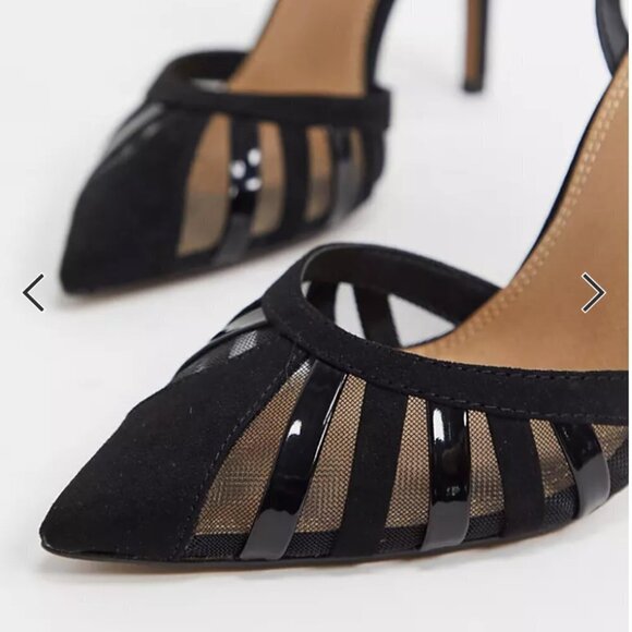 ASOS DESIGN Perfection cut out stiletto heels in black NEW - Picture 5 of 15